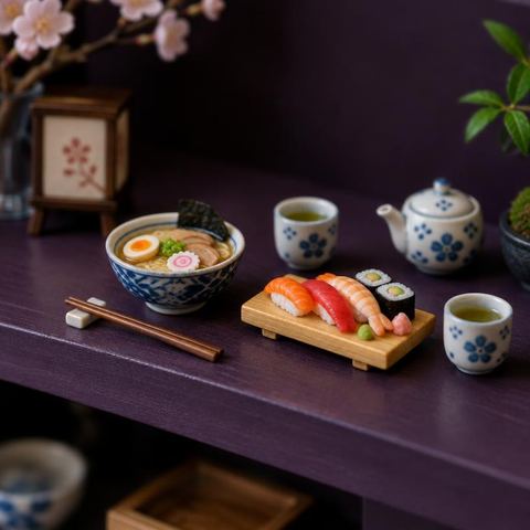 Miniature Ramen & Sushi Set