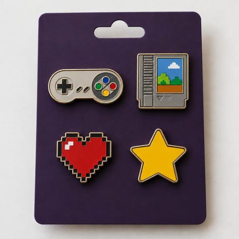 Retro Console Enamel Pin Set