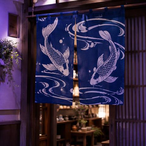 Koi Noren Door Curtain